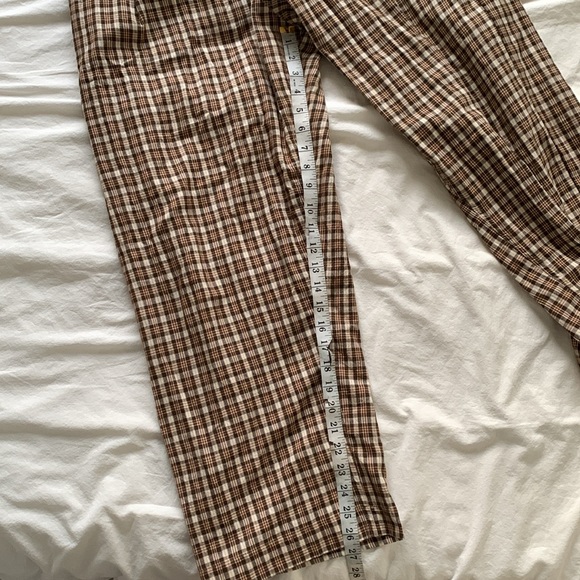 Handmade brown plaid wide leg trousers - Picture 7 of 7